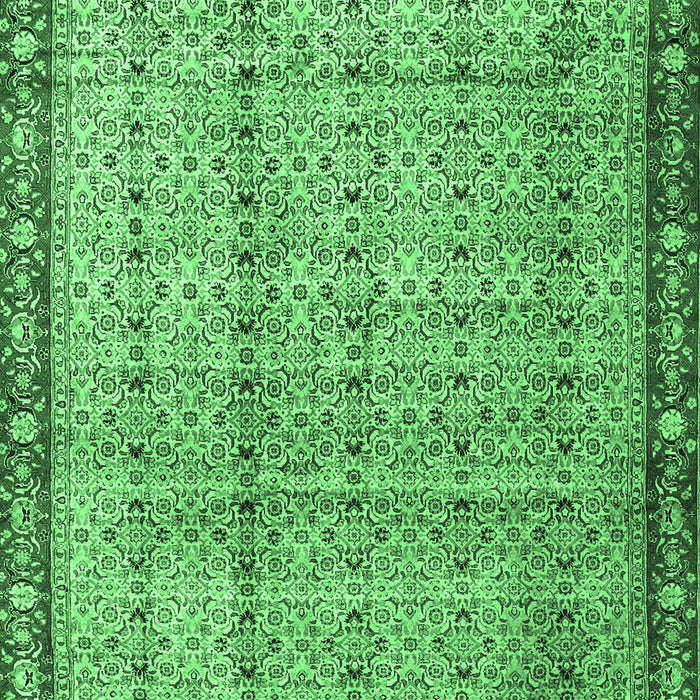 Machine Washable Persian Emerald Green Traditional Area Rugs, wshtr3360emgrn