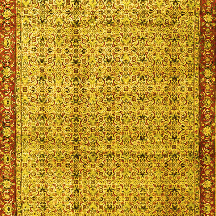 Machine Washable Persian Yellow Traditional Rug, wshtr3360yw