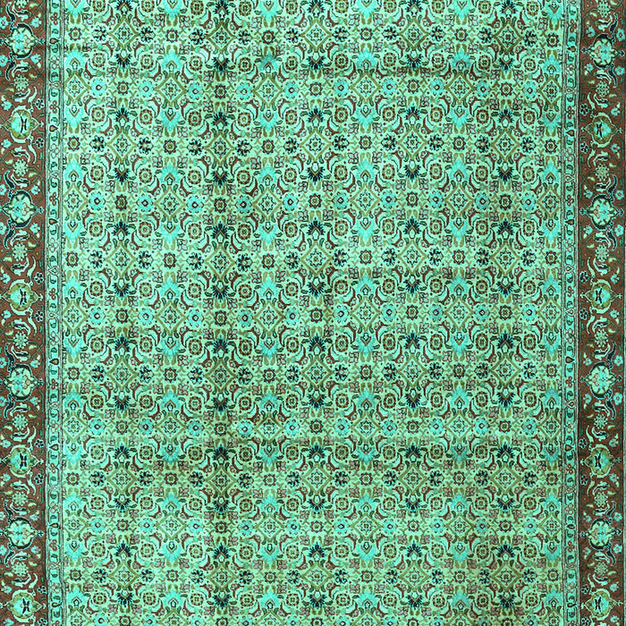 Machine Washable Persian Turquoise Traditional Area Rugs, wshtr3360turq