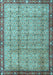 Machine Washable Persian Light Blue Traditional Rug, wshtr3360lblu