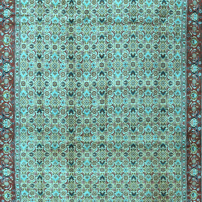 Machine Washable Persian Light Blue Traditional Rug, wshtr3360lblu