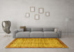 Machine Washable Persian Yellow Traditional Rug in a Living Room, wshtr3360yw