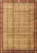 Machine Washable Persian Brown Traditional Rug, wshtr3360brn