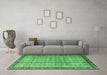 Machine Washable Persian Emerald Green Traditional Area Rugs in a Living Room,, wshtr3360emgrn