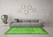 Machine Washable Persian Green Traditional Area Rugs in a Living Room,, wshtr3360grn