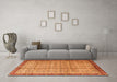 Machine Washable Persian Orange Traditional Area Rugs in a Living Room, wshtr3360org