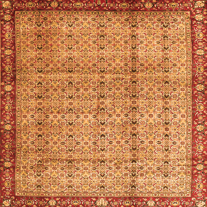 Serging Thickness of Persian Orange Traditional Rug, tr3360org