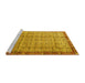 Sideview of Machine Washable Persian Yellow Traditional Rug, wshtr3360yw