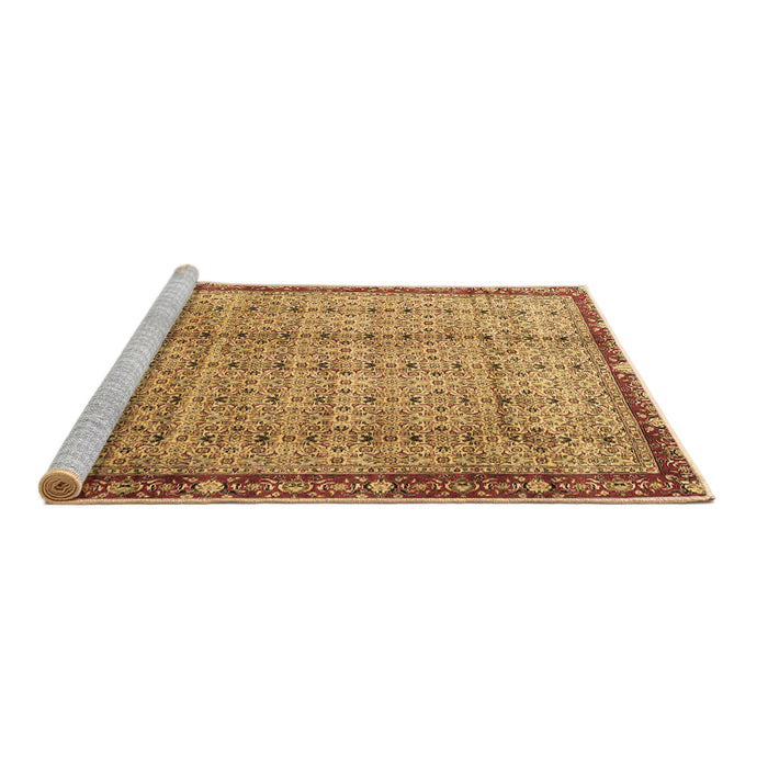 Sideview of Machine Washable Persian Brown Traditional Rug, wshtr3360brn
