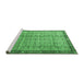 Sideview of Machine Washable Persian Emerald Green Traditional Area Rugs, wshtr3360emgrn