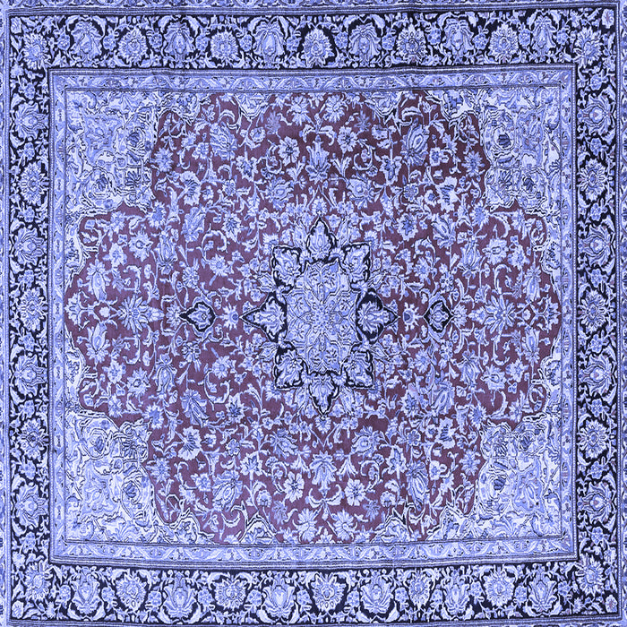 Square Machine Washable Persian Blue Traditional Rug, wshtr3361blu