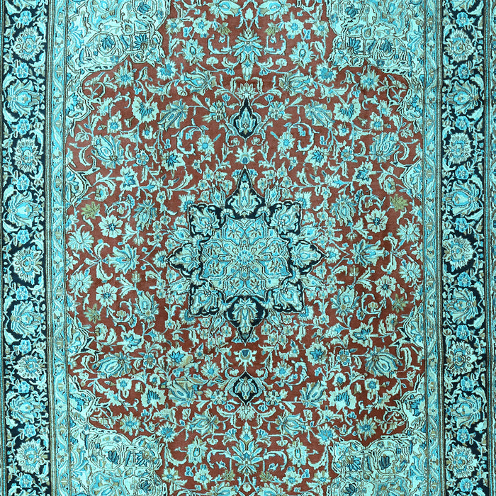 Machine Washable Persian Light Blue Traditional Rug, wshtr3361lblu