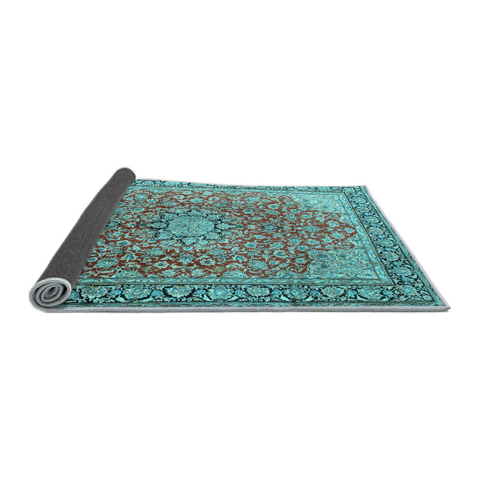 Sideview of Persian Light Blue Traditional Rug, tr3361lblu