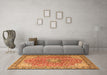 Machine Washable Persian Orange Traditional Area Rugs in a Living Room, wshtr3361org