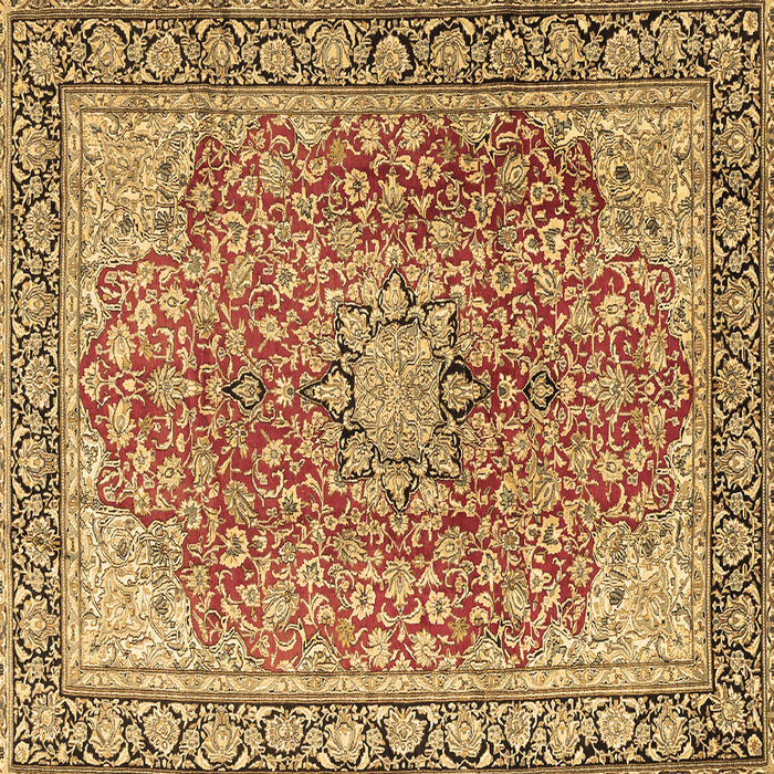 Square Persian Brown Traditional Rug, tr3361brn