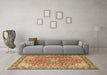 Machine Washable Persian Brown Traditional Rug in a Living Room,, wshtr3361brn