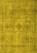 Machine Washable Persian Yellow Traditional Rug, wshtr3362yw