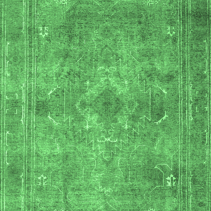 Machine Washable Persian Emerald Green Traditional Area Rugs, wshtr3362emgrn