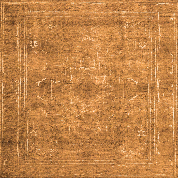 Serging Thickness of Persian Orange Traditional Rug, tr3362org