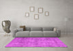 Machine Washable Persian Pink Traditional Rug in a Living Room, wshtr3362pnk