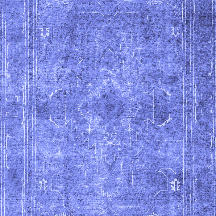Machine Washable Persian Blue Traditional Rug, wshtr3362blu