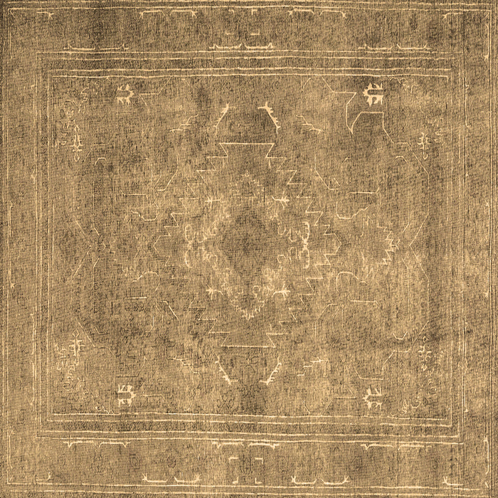 Square Persian Brown Traditional Rug, tr3362brn