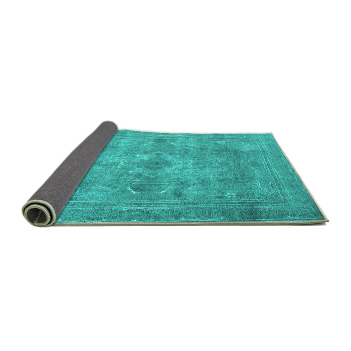 Sideview of Persian Turquoise Traditional Rug, tr3362turq