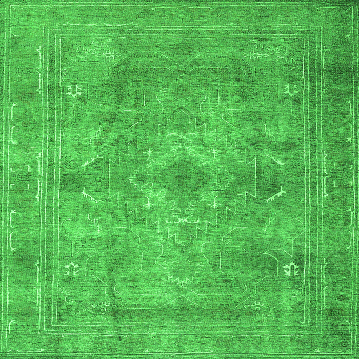 Serging Thickness of Persian Green Traditional Rug, tr3362grn