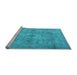 Sideview of Machine Washable Persian Light Blue Traditional Rug, wshtr3362lblu