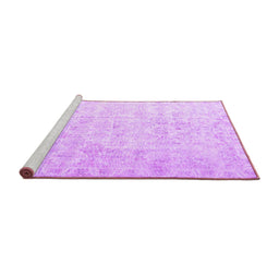 Sideview of Machine Washable Persian Purple Traditional Area Rugs, wshtr3365pur
