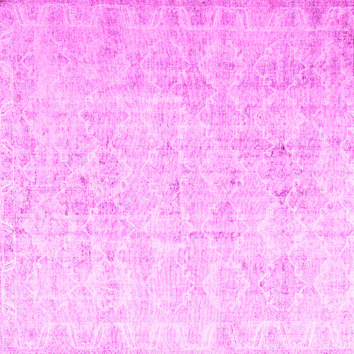 Square Machine Washable Persian Pink Traditional Rug, wshtr3365pnk