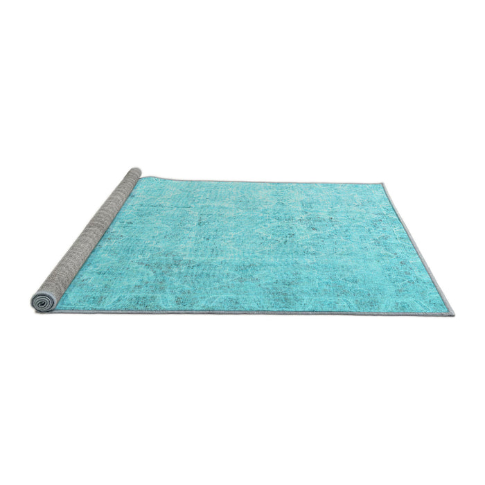 Sideview of Machine Washable Persian Light Blue Traditional Rug, wshtr3365lblu