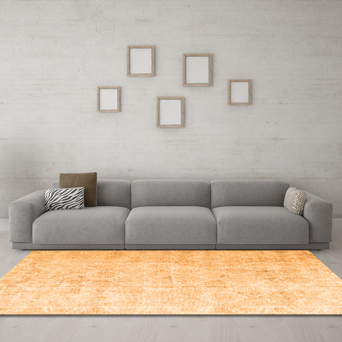 Machine Washable Persian Orange Traditional Area Rugs in a Living Room, wshtr3365org