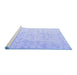 Sideview of Machine Washable Persian Blue Traditional Rug, wshtr3365blu