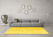 Machine Washable Persian Yellow Traditional Rug in a Living Room, wshtr3365yw