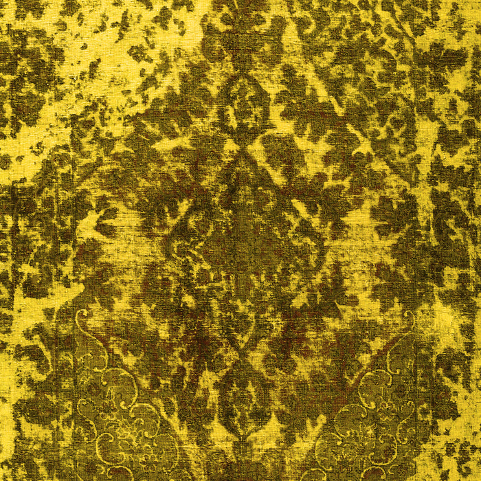 Machine Washable Persian Yellow Traditional Rug, wshtr3366yw