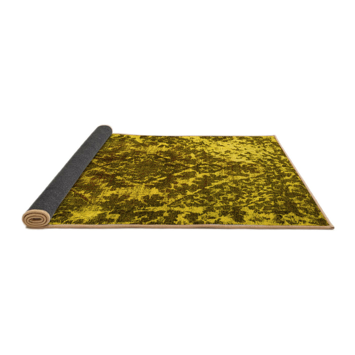 Sideview of Persian Yellow Traditional Rug, tr3366yw