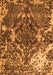 Serging Thickness of Machine Washable Persian Orange Traditional Area Rugs, wshtr3366org