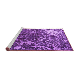 Sideview of Machine Washable Persian Purple Traditional Area Rugs, wshtr3366pur