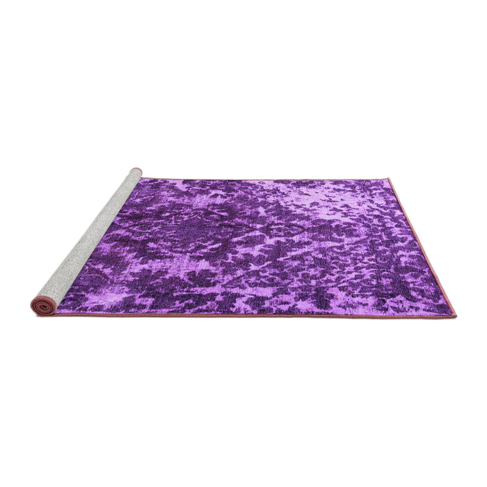 Sideview of Machine Washable Persian Purple Traditional Area Rugs, wshtr3366pur