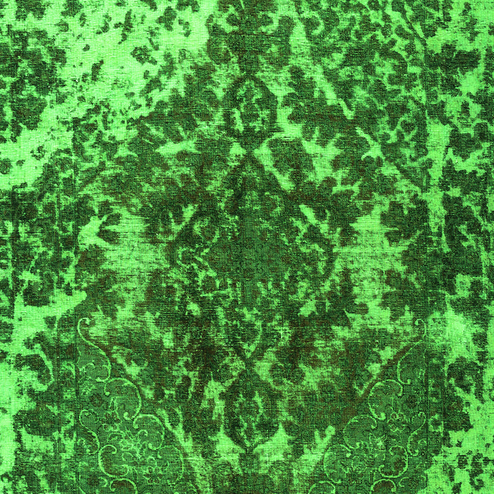 Serging Thickness of Machine Washable Persian Green Traditional Area Rugs, wshtr3366grn