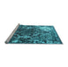 Sideview of Machine Washable Persian Light Blue Traditional Rug, wshtr3366lblu