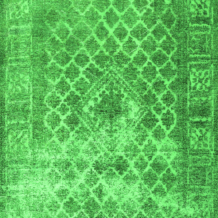 Serging Thickness of Machine Washable Persian Green Traditional Area Rugs, wshtr3367grn