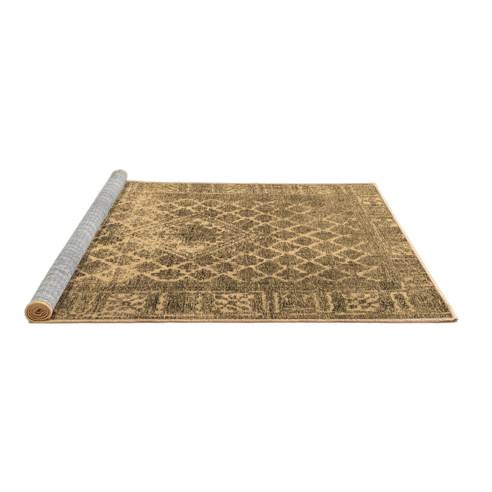 Sideview of Machine Washable Persian Brown Traditional Rug, wshtr3367brn