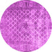 Round Persian Pink Traditional Rug, tr3367pnk