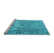 Sideview of Machine Washable Persian Light Blue Traditional Rug, wshtr3367lblu