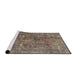 Sideview of Machine Washable Traditional Camel Brown Rug, wshtr3368