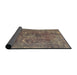 Sideview of Traditional Camel Brown Persian Rug, tr3368