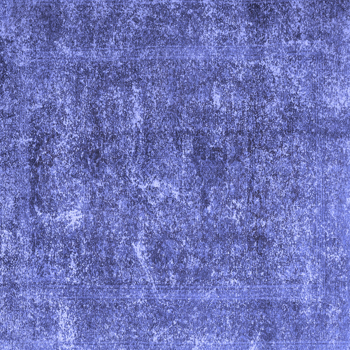 Square Machine Washable Persian Blue Traditional Rug, wshtr3368blu