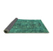 Sideview of Persian Turquoise Traditional Rug, tr3368turq